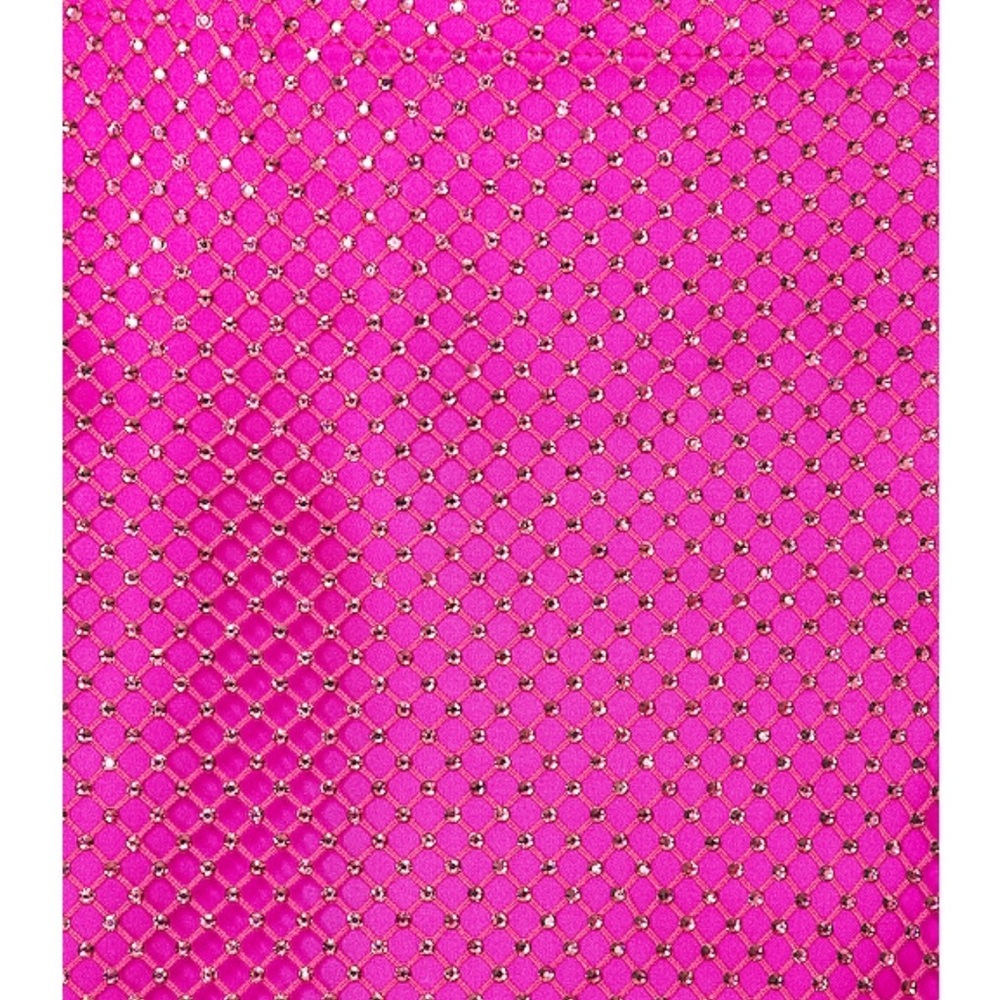 REVOLVE Pink Metallic Mesh Halter Mini Dress - Picture 5 of 7